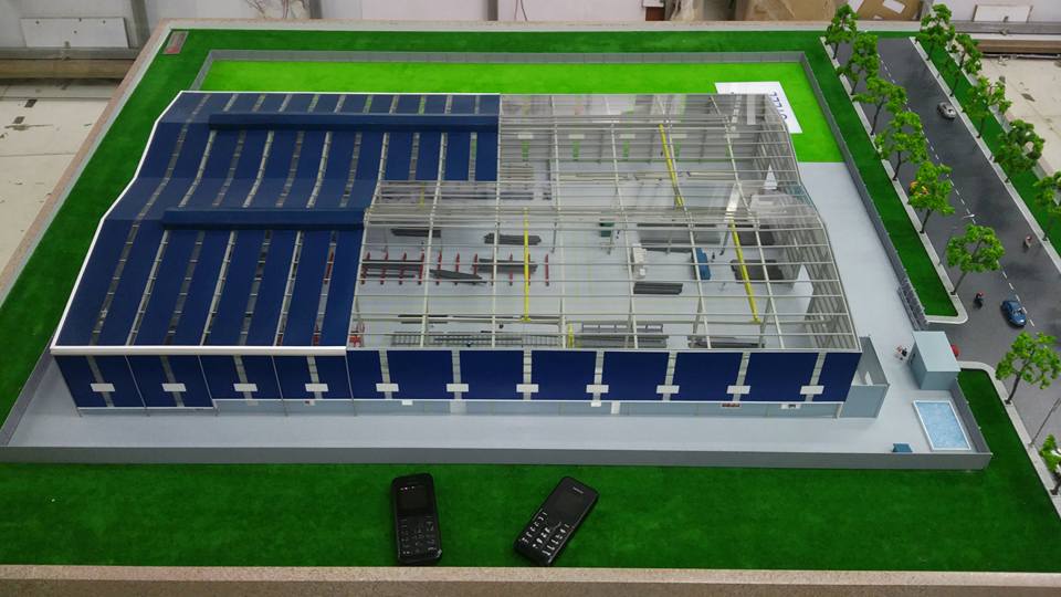 thiết kế mô hình nhà xưởng